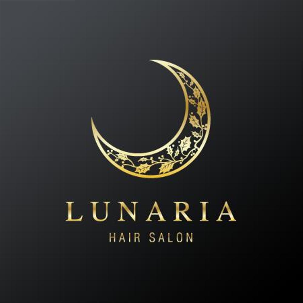 「LUNARIA HAIR SALON」のロゴ作成