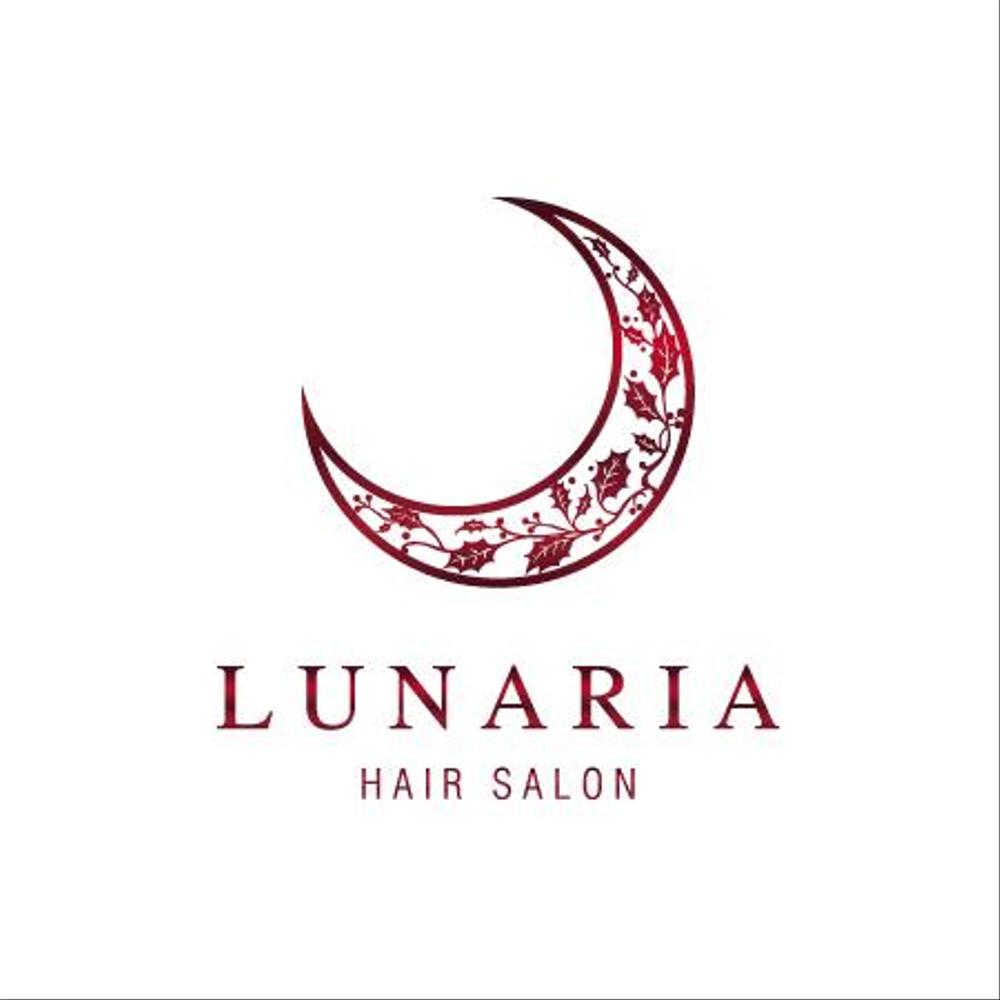 「LUNARIA HAIR SALON」のロゴ作成