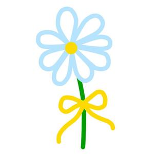 さんのベビーバスポンチョに刺繍する「花」を使ったイラストへの提案