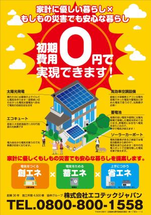akakidesign (akakidesign)さんの[ラフ案有り]住宅用太陽光発電に関する資料請求者向けチラシ作成の依頼 への提案