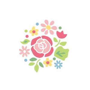 oroshipons (oroshipons)さんのベビーバスポンチョに刺繍する「花」を使ったイラストへの提案