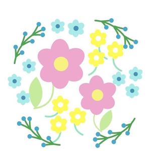 moi_illust (iiimoi_illust)さんのベビーバスポンチョに刺繍する「花」を使ったイラストへの提案