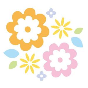 晴 (haru-mt)さんのベビーバスポンチョに刺繍する「花」を使ったイラストへの提案