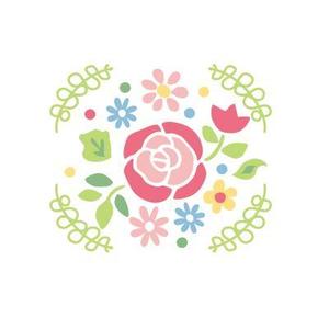 oroshipons (oroshipons)さんのベビーバスポンチョに刺繍する「花」を使ったイラストへの提案