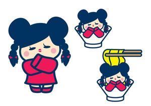 渡邉さとみ (mamesatomi)さんの店舗名「会津・喜多方らーめん愛絆（すずな）」らーめんのキャラクターデザインへの提案
