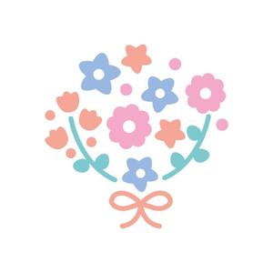 elevenさんのベビーバスポンチョに刺繍する「花」を使ったイラストへの提案
