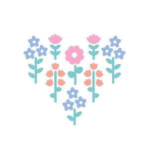 elevenさんのベビーバスポンチョに刺繍する「花」を使ったイラストへの提案