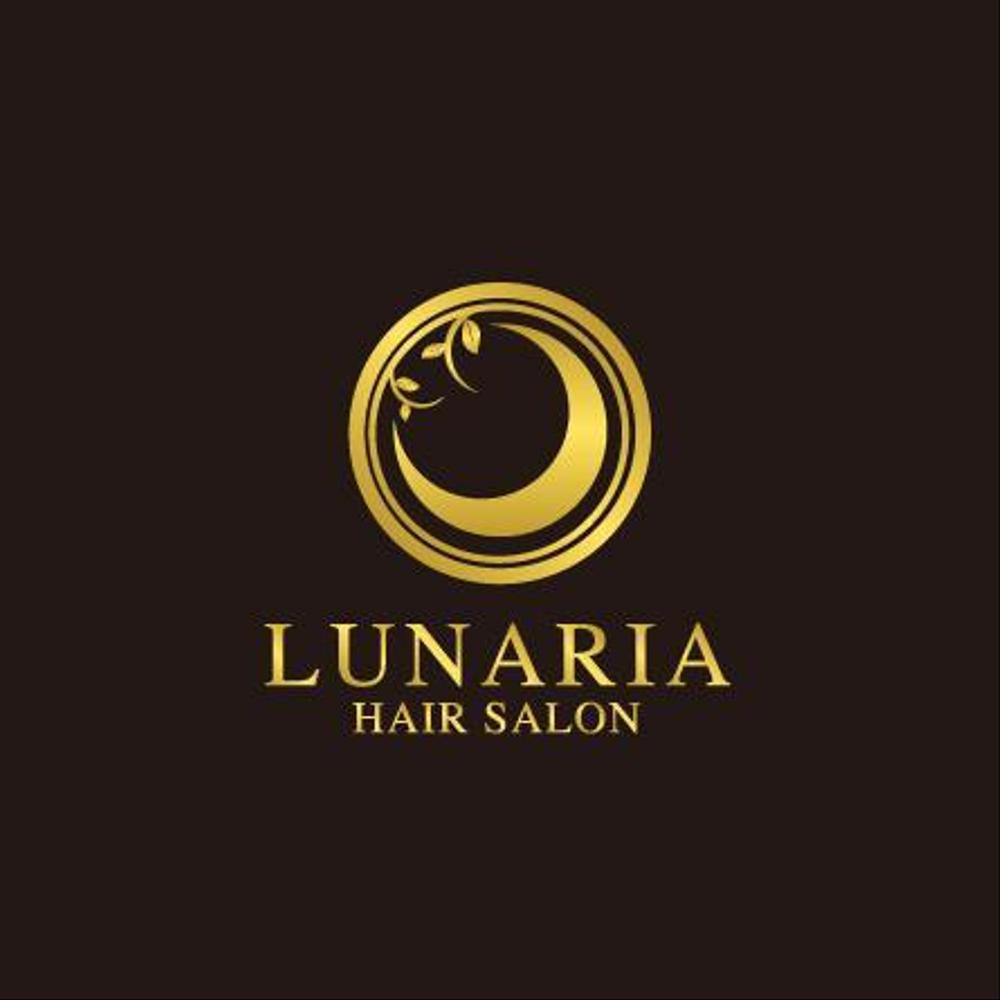 「LUNARIA HAIR SALON」のロゴ作成