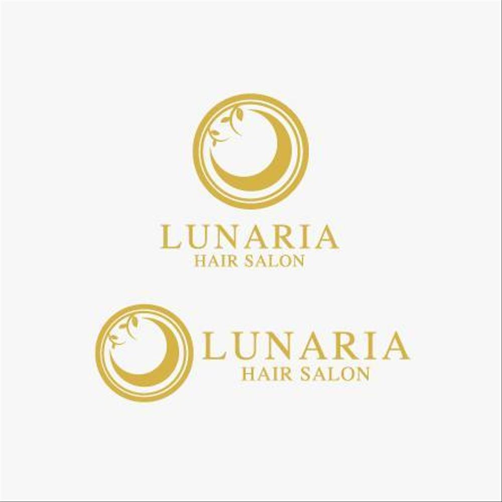 「LUNARIA HAIR SALON」のロゴ作成