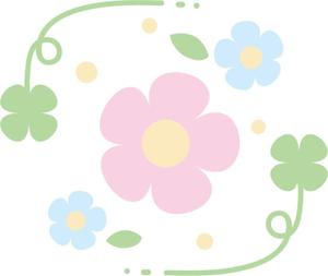 さんのベビーバスポンチョに刺繍する「花」を使ったイラストへの提案