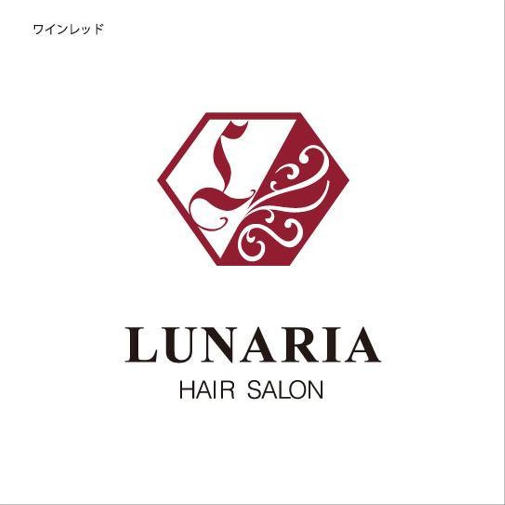 「LUNARIA HAIR SALON」のロゴ作成