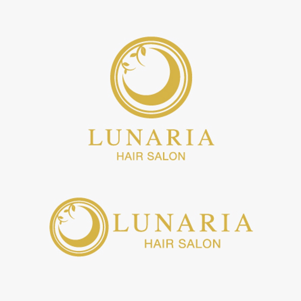 「LUNARIA HAIR SALON」のロゴ作成