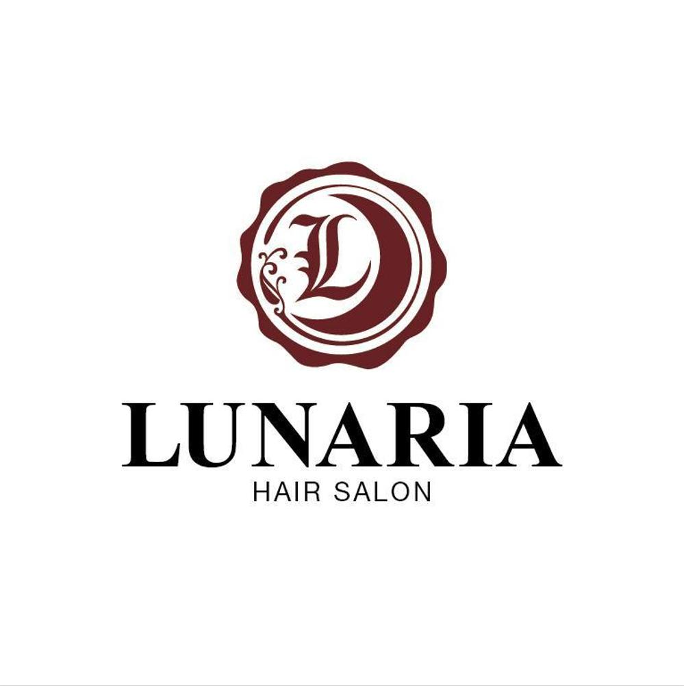 「LUNARIA HAIR SALON」のロゴ作成