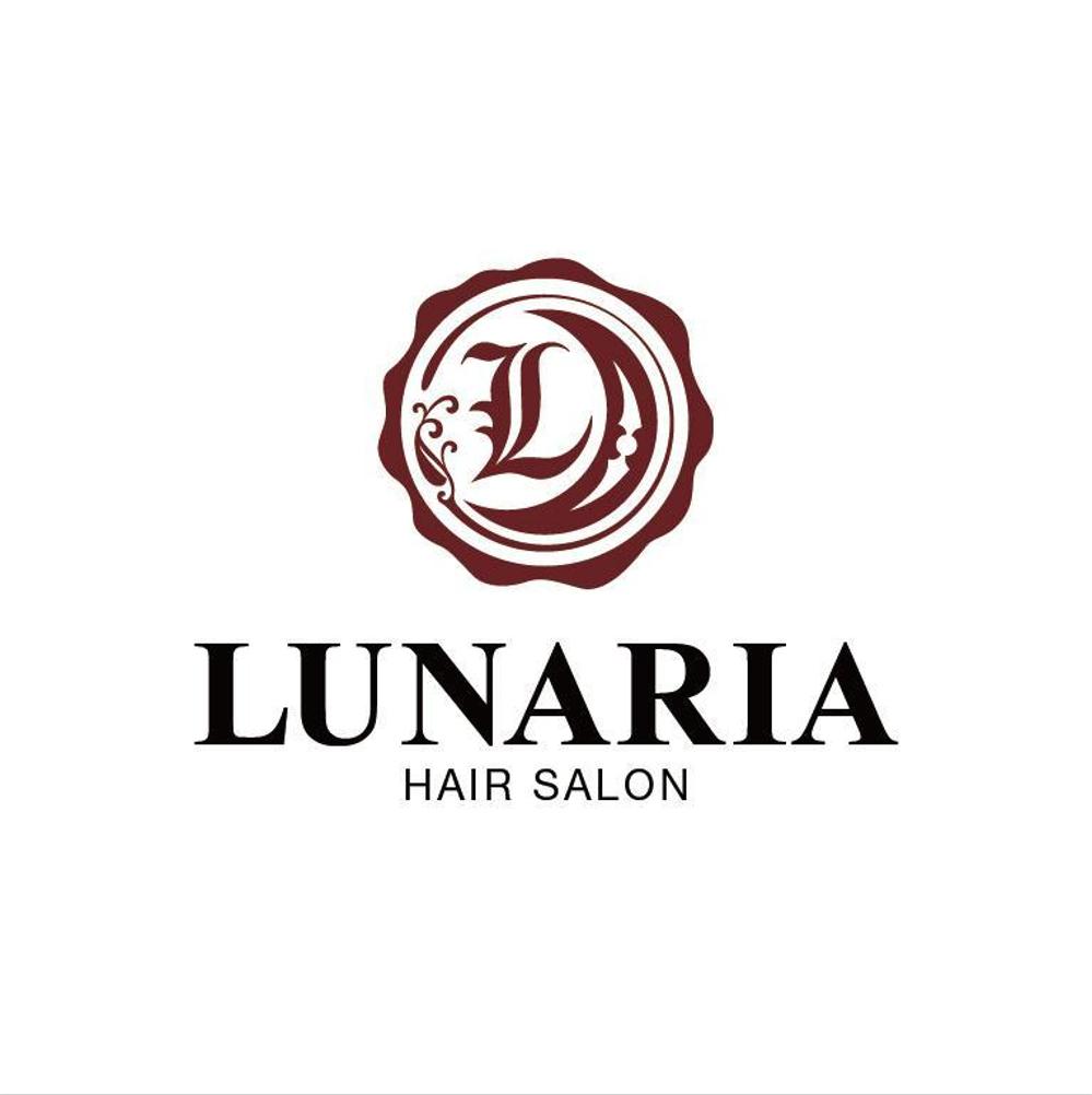 「LUNARIA HAIR SALON」のロゴ作成