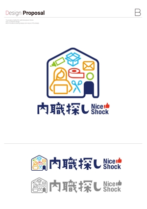 s-design (arawagusk)さんのポータルサイト「内職探し【NiceShock】」のロゴ作成への提案