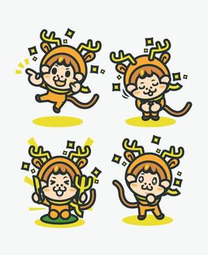 masato_illustrator (masato)さんの【当選報酬16万円】シカの被り物をしたサルのキャラクターデザインコンペへの提案