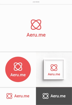 DeeDeeGraphics (DeeDeeGraphics)さんの少し憧れな人と会えるマッチングサイト「Aeru.me」のロゴへの提案