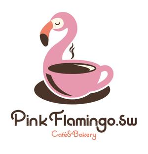 mayo (apple_head_04)さんのcafé & bakery 「Pink Flamingo.sw」の ロゴへの提案