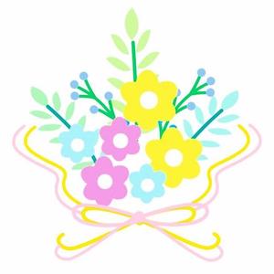 moi_illust (iiimoi_illust)さんのベビーバスポンチョに刺繍する「花」を使ったイラストへの提案