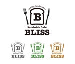 BASE Design (Clip_Design)さんのオープンサンドウィッチ店  【Sandwich Cafe  BLISS】のロゴへの提案