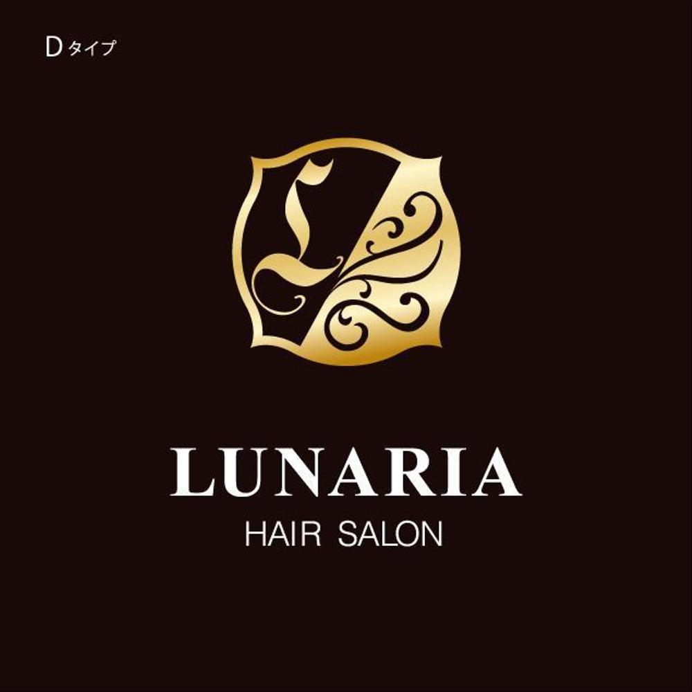 「LUNARIA HAIR SALON」のロゴ作成