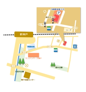 らび亭 ～ Rabbit Tail ～ (rabitei_2013)さんの医院 地図 簡略図の作成依頼への提案