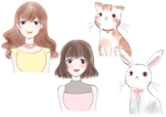 天舞美羽 (miutenma)さんの運営サイトで使用する女性と動物のキャラクターデザイン（バストアップ）+表情差分の作成の仕事への提案