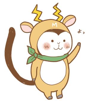 もりちん (morrymoriko)さんの【当選報酬16万円】シカの被り物をしたサルのキャラクターデザインコンペへの提案