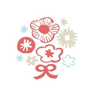 つづりデザイン ()さんのベビーバスポンチョに刺繍する「花」を使ったイラストへの提案