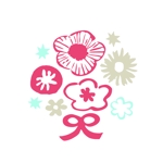 つづりデザイン ()さんのベビーバスポンチョに刺繍する「花」を使ったイラストへの提案