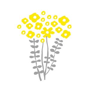 つづりデザイン ()さんのベビーバスポンチョに刺繍する「花」を使ったイラストへの提案