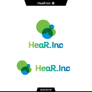 queuecat (queuecat)さんの新会社「HeaR.Inc」のロゴへの提案