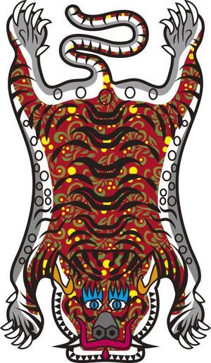 しげや・ナカムラ (pinpon-shigeya)さんのチベタンタイガーラグの新しいデザインへの提案