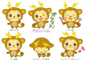 イラスト、サムネイル、動画編集できます (taeko20180808)さんの【当選報酬16万円】シカの被り物をしたサルのキャラクターデザインコンペへの提案