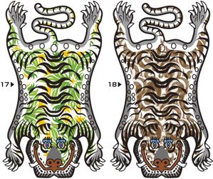 しげや・ナカムラ (pinpon-shigeya)さんのチベタンタイガーラグの新しいデザインへの提案
