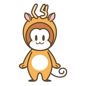 トカ (atarime_nj)さんの【当選報酬16万円】シカの被り物をしたサルのキャラクターデザインコンペへの提案