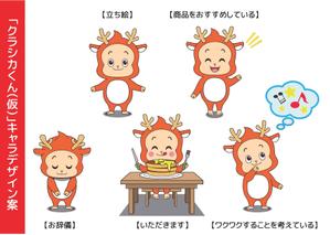 高安 千夏 (tamachikan)さんの【当選報酬16万円】シカの被り物をしたサルのキャラクターデザインコンペへの提案