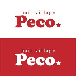 j-design (j-design)さんの新規開業美容室 ｢hair village Peco｣のロゴデザインへの提案