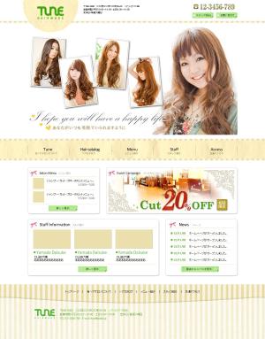 chie☆名古屋のWEBデザイナー (chie)さんの美容室のホームページTOPラフ制作※コーディング無しへの提案