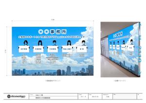 ジンモ (zinmo)さんの事務所入口の壁面看板への提案