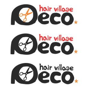 NAKAMURA SHINGO (shikamuranango)さんの新規開業美容室 ｢hair village Peco｣のロゴデザインへの提案