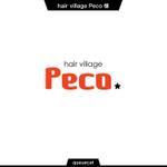 queuecat (queuecat)さんの新規開業美容室 ｢hair village Peco｣のロゴデザインへの提案