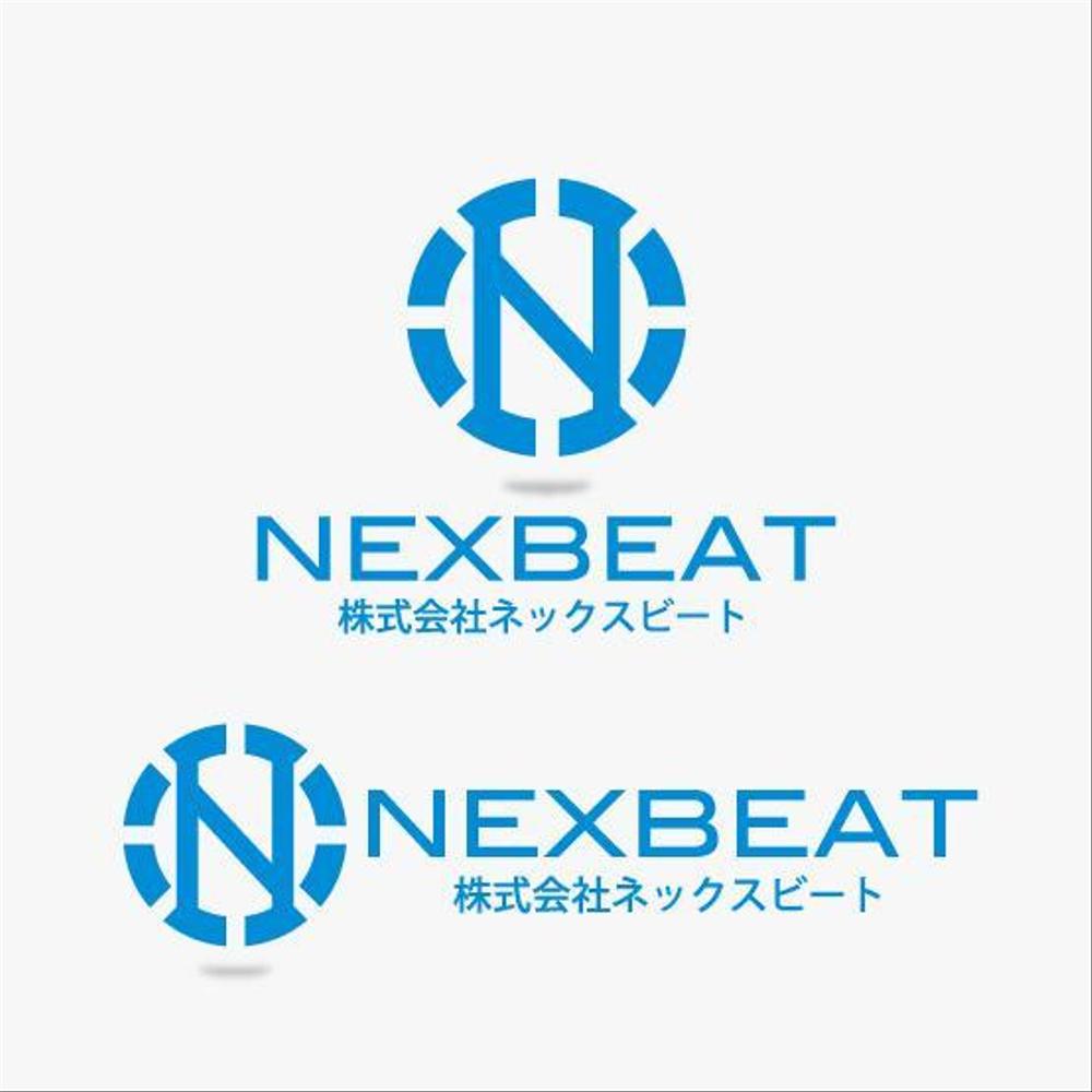 「NEXBEAT 株式会社ネックスビート」のロゴ作成