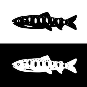 さくらもたけ (skrmtk)さんのカッティングシート用イラストデザイン（ヤマメ）への提案