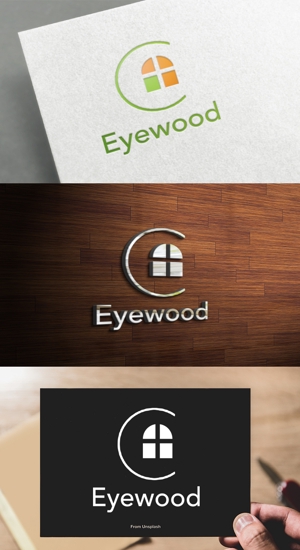 athenaabyz ()さんの住宅会社の社名「Eyewood株式会社」のロゴへの提案