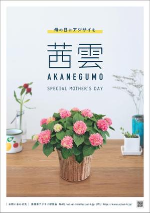 Y design. (mabology)さんの母の日用アジサイ鉢物品種ポスターデザインへの提案