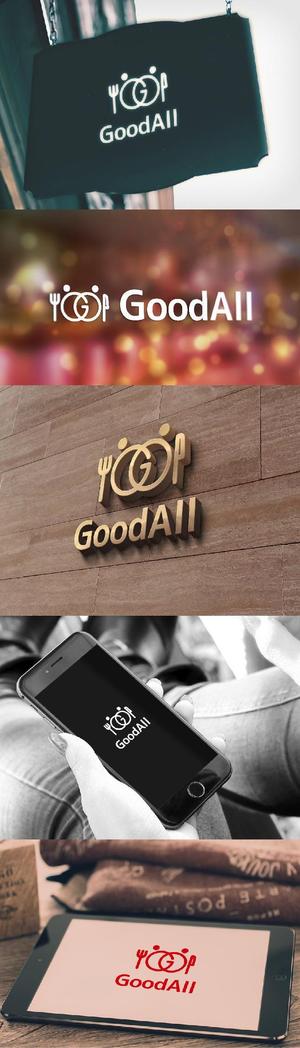 k_31 (katsu31)さんのハンバーグ、鉄板焼飲食店運営会社「GoodAll」のロゴへの提案