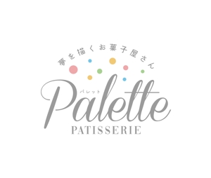 ririri design works (badass_nuts)さんの夢を描くお菓子屋『パレット』：札幌市に新規開店のパティスリーロゴ制作依頼への提案