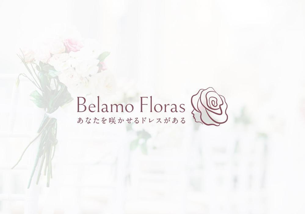 ウエディングドレスショップ「Belamo Floras」のロゴ