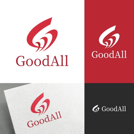 venusable ()さんのハンバーグ、鉄板焼飲食店運営会社「GoodAll」のロゴへの提案